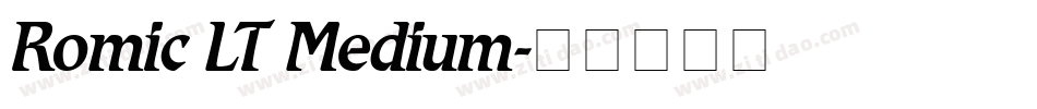 Romic LT Medium字体转换